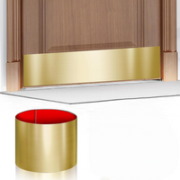 1PC Self Adhesive Door Kick Plate for Bottom of Door, Stainless Steel Front Door Kick Plates, Kickplates
