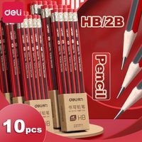 Deli 10/20/30pcs/set Wooden Pencil HB 2B with Eraser Pencil Student Writing Drawing Pencils Stationery Supplies
