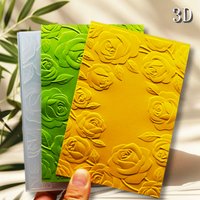 3D embossed flower design folder for the background of "Rose Art Surrounding" - suitable for making cards and scrapbooks - durab