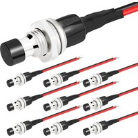 10PCS Momentary Push Button Switch 1A 250VAC Small Pushbutton Switch Wired OFF/(ON) Momentary Switch SPST Mini Switch 2 Pin