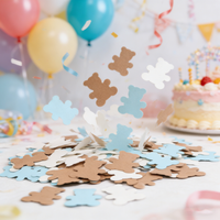 Wedding Party Cute Little Bear Colorful Confetti Baby Birthday Theme Throwing Props for Events And Celebrations