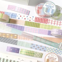 15mm * 3m Four Seasons End Series Kawaii Ins Washi Tape Creative Handbook Collage DIY Scrapbook Handmade Aesthetic Supplies