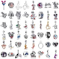 925 Sterling Silver Charm Bead Fit Women Original Bracelet Jewelry For Gift Monkey Tiger Duck Squirrel