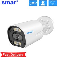 Caméra IP/POE 5MP avec audio, caméra de sécurité intérieure/extérieure, étanche, vision nocturne, surveillance vidéo, boîtier métallique