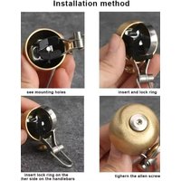 AliExpress HOMEFISH Bicycle Bell Retro Classical Clear Loud Sound Steel Copper MTB Mountain Bike Handlebar Ring Horn Safety Cycling Warning Alarm