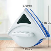 Essuie-glace magnétique double face, nettoyeur de vitres, brosse triangulaire pour livres de surface, outils pour vitres