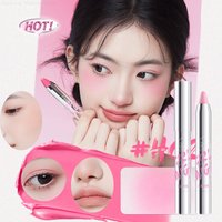 NEIYOU Matte Blush Stick Makeup Expansion Shrink Color Purple Stick Blush 2-In-1 Single Highlighter Female Blush Balm Cosmetics