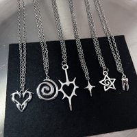 Butterfly Knot Stars Pendant Necklaces For Women Girls Stainless Steel Cute Jewelry Birthday Gifts Wholesale 2024 Trend New