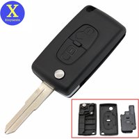 Xinyuexin Flip Car Key Shell Case for Peugeot 4007 ET 4008 for Citroen C-Crosser C4 Aircross Car Accessories