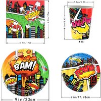 super hero plate paper cup paper towel kid's Disposable Tableware birthday party supplies baby shower popcorn box paper bag