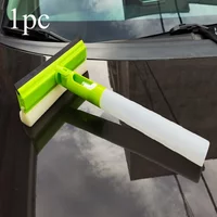 1pc 3 In 1 Foldable Car Glass Cleaner, Multi-way Rotating Spray Glass Wiper With Spray And Sponge