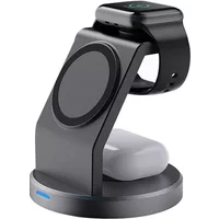 Desktop Travel 3 in 1 Magnetic Wireless Charger Fast Charging Station For Magsafe iPhone 16-12 Pro Max iWatch 10 SE AirPods Pro