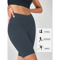 Women's Yoga Shorts Five-point Tight Pants Solid Leggings Tummy Shaping for Cycling Dancing Fitness Wear
