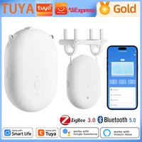 Tuya Robot Curtain Motor with Hooks Bluetooth/Zigbee Smart Curtain Pusher Robot Tuya Rail Curtain Robot Support Voice Control