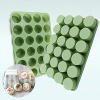 A Round Silicone Ice Cube Mold, Cake Mold, Can Be Used to Make Chocolate, Desserts, Cookies, Bread, Ice Cubes, DIY Craft Soaps, Etc., Multi-Purpose for Baking