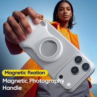 Magnetic Phone Camera Shoot Hand Grip Phone Holder Shooting Aid Wireless Bluetooth Remote Control Handle For Iphone Android