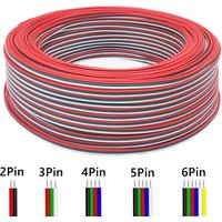5m/10m/50m/100m 22AWG Led Wire Cable 2pin/3pin/4pin/5pin/6pin For WS2812B WS2811 5050 2835 5730 LED Strip Light