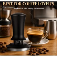 3PCS-5PCS 51/53/58MM Espresso Tool Kit Constant Force Tamper with Thread Scale, Magnetic Dosing Ring and Distribution Needle