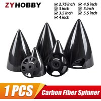 1Pc ZYHOBBY Light Carbon Fiber Spinner 2-blade Prop Cone For RC Airplane Model 2.75''3''3.5''4'' 4.5''5''5.5'' inch