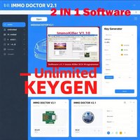 ImmoKiller V1.10 OBD2 Scanner Software + IMMO DOCTOR V2.1 Car accessories With Unlimited KEYGEN MULTI BRAND for ECU Chip Tuning