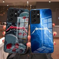 Band METALLICA Phone Case For Samsung A25 A13 A33 5G A54 A36 A35 A56 A52 A14 Shockproof Glass Cover