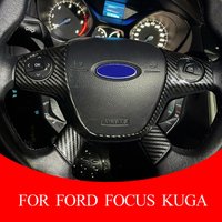 ABS Car Steering Wheel Cover Sequin Trim Sticker for Ford Focus 3 Mk3 Kuga Escape 2012 2013 2014 2015 accessories