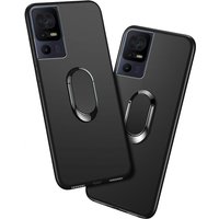 Phone Funda for TCL 40 SE Case T610K 6156A 6156A1 6.75" Blue Red Black Finger Ring Soft Silicon Coque for TCL 40 SE Cover