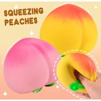 Peach Squishy Slow Rising Stress Relief Crystal Mud Home Decor Party Favors, Squishies Sensory Fidget Toys for Adults and Kids