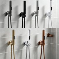 High Quality Bidet Toilet Sprayer Set Bathroom Brushed Rose Gold Handheld Shower Sprayer Self Cleaning Bathroom Accessories