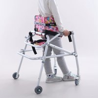 Children's Walker Kids with Disabilities Lower Limb Rehabilitation Training Rollator Walker Anti-scroll Foldable Standing Frame