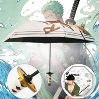1/3pcs Roronoa Zoro Katana Umbrella Three fold Parasol One Piece Cosplay Porp Anime Roronoa Zoro Katana Umbrella Rain Gear