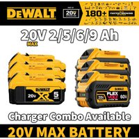 Genuine DeWALT 20V 5.0Ah High Power Tool Battery 60V 9.0Ah FlexVolt Battery Charger Set XR Li-Ion DCB205,DCB206,DCB202,DCB609
