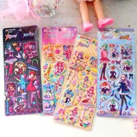 4-Piece Feimeng Girls EVA Bubble Stickers Kawaii Princess Reusable Stickers for Diaries Water Bottles BulingBulingStickers Store