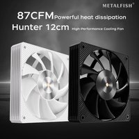 METALFISH Hunter High-Performance Cooling Fan 12cm PC Computer Chassis Fan 4Pin PWM High airflow Cooling Fan 2200RPM