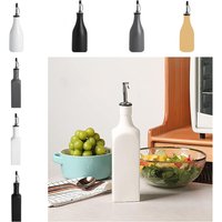 Reduce Oxidation Ceramic Olive Oil Dispenser Bottle Empty Modern Design Opaque Oil Cruet Large Capacity Pour Spout