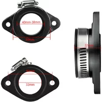 32mm 34mm Carb Flange Intake Adapter Manifold Boot For Mikuni 30-34 Carburetors UTV ATV Motorcycle Dirt Bike Carburetor Parts