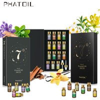 PHATOIL 12pcs/15pcs Aromatherapy Essential Oil Set-5ml Lavender Vanilla Bergamot Ylang Lemongrass Peppermint Rose Lemon Aroma
