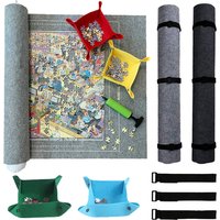 1000~3000pcs Puzzle Storage Mat Roll Up Children Developmental Game Parent-child Interaction Portable Travel-Friendly Bag TMZ