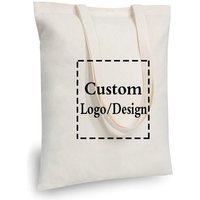 5/12/24pcs/lot Custom Bags Wholesale Canvas Images Logo Design Shopping Personalized Customized Women Large Tote Bag Ziper