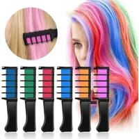 6/1pcs Hair Color Chalk Temporary Hairs Dye To Cover Gray Hair Girl Coloring Comb disposable Hair Mascara Women Coloring Brush