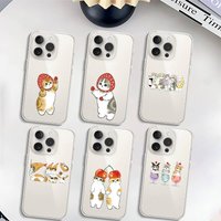 Cute M-Mofusands Cat Phone Case Soft Transparent Case For IPhone 17 16 15 14 13 12 11 Pro Max Mini Plus Shockproof Cover Case