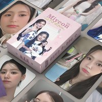 55PCS MiYeon Holographic Photo Cards Set - Cho Mi-yeon Korean Idol Laser Lomo Cards Perfect Gift for Fans