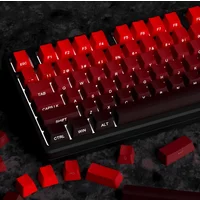 2026 Keycap for 60/64/84/98/108 Gaming Mechanical Keyboard MX Switch 135 Keys OEM PBT Side Engraved Red and Black Gradient Color