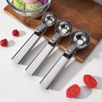 Stainless Steel Ice Cream Scoop Multi-functional Ice Cream Scooping Tool Fruit Supplies Home Kitchen Accessories