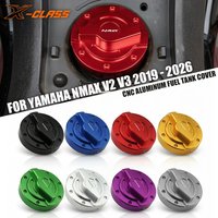 X-CLASS Motorcycle CNC Aluminum Fuel Tank Lid Cover Gas Cap Shell with Tightening Hex Screws for Yamaha NMAX 155 V2 V3 2019-2026