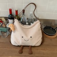 New Cute Plush Shoulder Bag Women Fashion Large Capacity Furry Tote Handle Bag Comfortable and Versatile Texture Commuting Bag