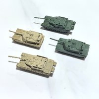 1/144 USA M1A2 MBT China 99A Parade Tank 4D Sand Table Plastic Tanks Finished Model Toy 4pcs/set