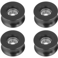 4pcs 0840UU U Type U-Groove Pulley Roller Guide Wheel 8x39.5x20.1mm Metal+plastic