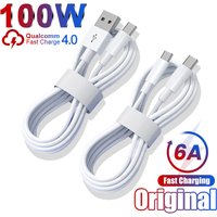 6A 100W USB to Type C Fast Charging Cable Type C to Type C High Speed Charge Cord For iPhone 16 Huawei Samsung Xiaomi 0.3m/1m/2m