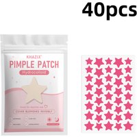 40 pieces of star-shaped acne patches, water-based gel facial concealer stickers, cute pink star-shaped stickers, lightweight an